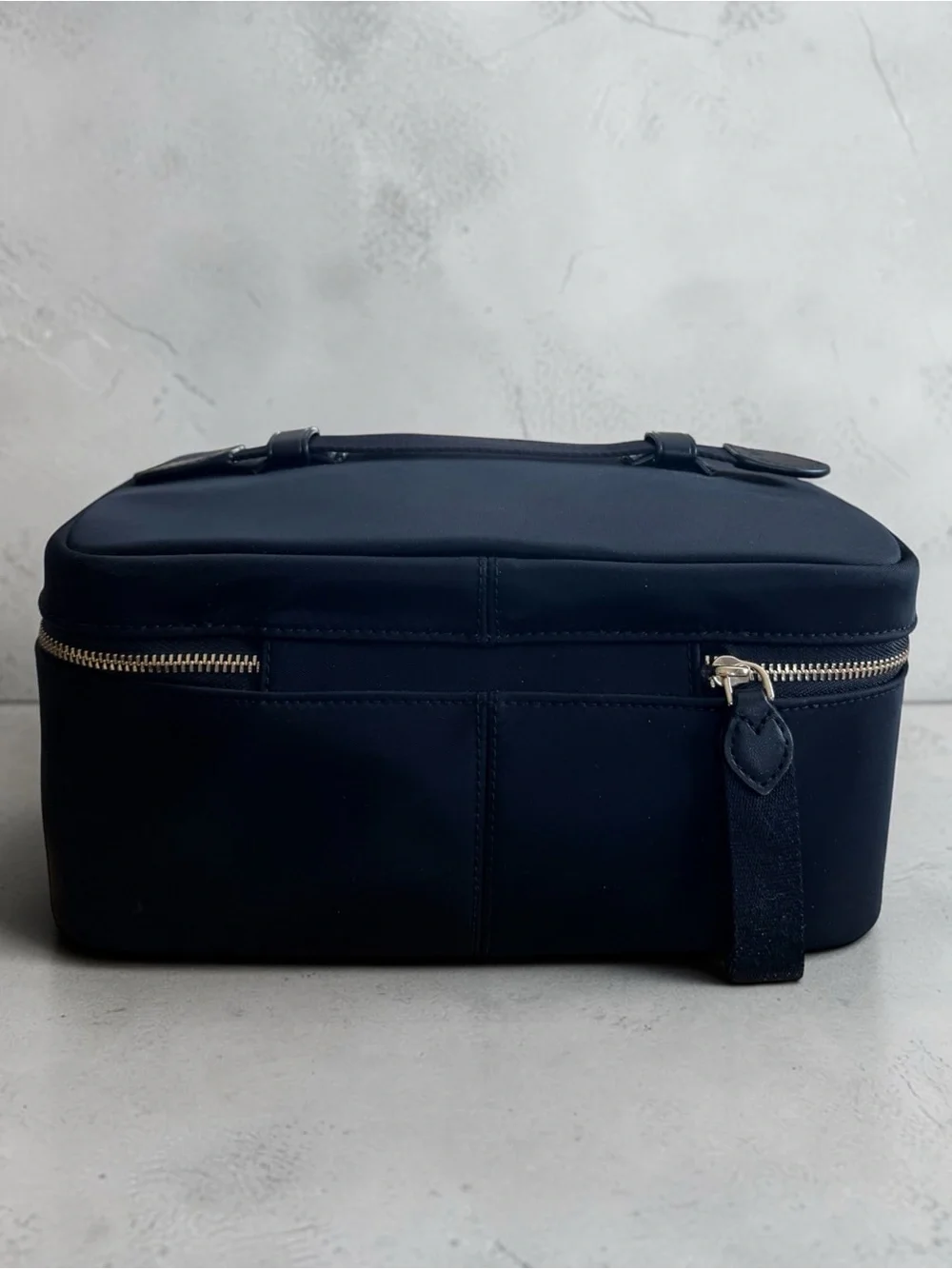 Kate Spade New York Black Nylon Vanity Cosmetic Train Case Travel Bag